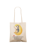 Mr. & Mrs. Panda Tote Bag Pinguin Mond mit Spruch in Creme