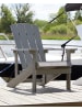 Beliani Gartenstuhl ADIRONDACK in Grau - (W) 75 x (H) 88 x (L) 88 cm