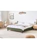 Beliani Doppelbett ROANNE in Grün/Braun - (W) 170 x (H) 29 x (L) 213 cm