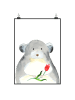 Mr. & Mrs. Panda Wandposter Chinchilla Blume Motiv ohne Spruch in Weiß