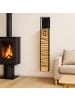relaxdays Kaminholzregal in Schwarz - (B)25 x (H)160 x (T)25 cm