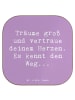 Mr. & Mrs. Panda Glas-Untersetzer Spruch Herzen Vertrauen mit Sp... in Lavendeltraum