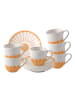 Villeroy & Boch 6er Set Espressotassen mit Untertassen Fleur Couleur 70 ml in Soleil