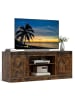 COSTWAY TV Schrank mit 2 Schiebetüren 150 x 39 x 60 cm in Braun