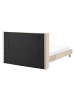 Beliani 2-tlg Doppelbett VILLETTE in Beige/Schwarz