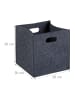 relaxdays 4 x Aufbewahrungsbox in Anthrazit - (B)30 x (H)30 x (T)30 cm