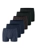 Schiesser Retro Short / Pant 95/5 Essentials in Dunkelblau / schwarz