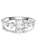 Glanzstücke München Ring aus Sterling Silber mit Zirkonia und Opal in silber