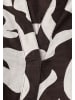 Street One Bluse mit Split Neck aus Leinenmix in Braun