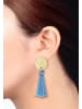 Elli Ohrringe 925 Sterling Silber Kreis, Boho, Tassel in Gold