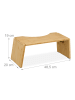 relaxdays Toilettenhocker in Natur - (B)48,5 x (H)19 x (T)20 cm