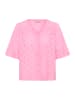 CULTURE Kurzarm-Bluse CUadelfine Classic fit in Begonia Pink