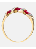 Diamant L'éternel Eternity-Ring aus 375 Gelbgold mit Diamant mit Rubin