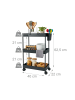 relaxdays Rollwagen in Schwarz - (B)40 x (H)62,5 x (T)22 cm