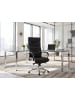 FineBuy Bürostuhl in Schwarz / Leder / 70x70x126