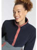 Polarino Fleecepullover in navy-hell blau