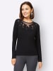 creation L Langarmshirt in schwarz