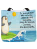 Mr. & Mrs. Panda Reisetasche Pinguin Surfer Design mit Spruch in Weiß