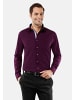 Vincenzo Boretti Hemd gerader Schnitt in aubergine