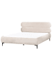 Beliani Doppelbett LESSAY in Beige/Schwarz - (W) 195 x (H) 103 x (L) 213 cm