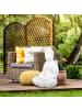 relaxdays Buddha-Figur in Weiß - (H)70 cm