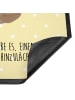 Mr. & Mrs. Panda Sauberlaufmatte Robbe Lachen mit Spruch in Gelb Pastell