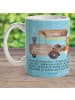 Mr. & Mrs. Panda Kindertasse Igel Maronen mit Spruch in Eisblau