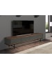 Angel Cerdá TV-Schrank 3265 in Dunkelgrau / Walnuss / Gold – (B)200 x (H)45 x (T)50 cm