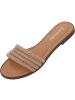 Palado Pantoletten & Badeschuhe Jeemi in Bronze Strass
