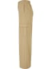 Urban Classics Urban Classics Damen Ladies Highwaist Wide Leg Cargo Terry Pants in unionbeige
