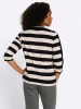 Sieh an! 3/4-Arm-Shirt in schwarz-elfenbein-gestreift