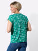 WITT WEIDEN Shirt in smaragd-weiß-bedruckt