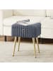 SONGMICS Sitzhocker Glamor in Grau - (B)30 x (H)50 x (T)40 cm