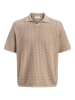 Jack & Jones Gestricktes Polo in Feather Gray
