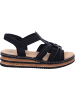 rieker Keilsandalette in schwarz