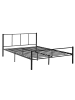 en.casa Metallbett Laos in Schwarz (B)140cm