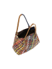 IZIA Women Tote Bag in Brown Multicolor