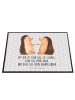 Mr. & Mrs. Panda Schreibtischunterlage Igel Liebe mit Spruch in Grau Pastell