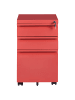 Beliani Büroschrank RECAMI in Rot/Schwarz - (W) 37 x (H) 61 x (L) 44 cm