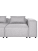 Beliani Ecksofa BRANDE in Grau - (W) 184 x (H) 70 x (L) 368 cm