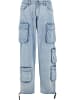 Urban Classics Cargo-Hosen in new light blue washed
