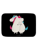 Mr. & Mrs. Panda Badteppich Einhörner Umarmen ohne Spruch in Schwarz