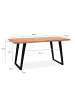 KADIMA DESIGN Esstisch Massivholz XL mit Baumkante, Industrial Design