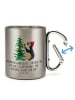 Mr. & Mrs. Panda Trinkbecher Metall Pinguin Weihnachtsbaum mit S... in Silber