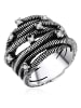 Lulu & Jane Ring Metall-Legierung Glas in silber