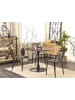 Beliani Esszimmertisch BOCA in Dunkler Holzfarbton/Schwarz - (W) 90 x (H) 74 x (L) 90 cm