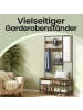 VASAGLE Garderobenständer Dacey in Braun-Schwarz - (B)98 x (H)180 x (T)35 cm