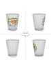 Mr. & Mrs. Panda Schnapsglas Hund Blumen ohne Spruch in Transparent