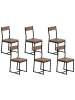 Beliani 6er-Set Esszimmerstuhl LAREDO in Braun/Schwarz