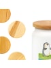 Mr. & Mrs. Panda Keramikdose Pinguin Surfer mit Spruch in Weiß